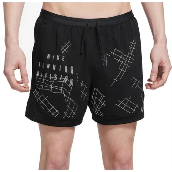 Nike Other - Nike Dri-FIT Stride Run Division 5 Inch Brief-Lined Shorts Black Men's XXL NWT